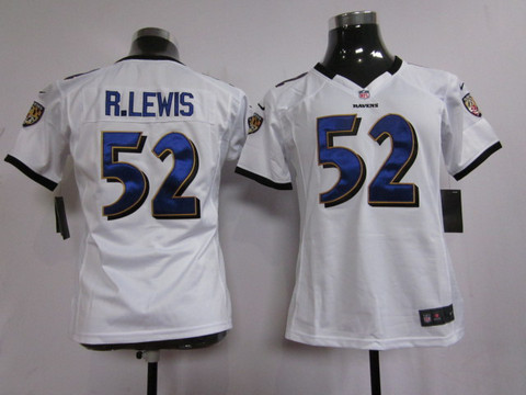 NFL Women's North Baltimore Ravens 52 R.lewis White Nike jerseys